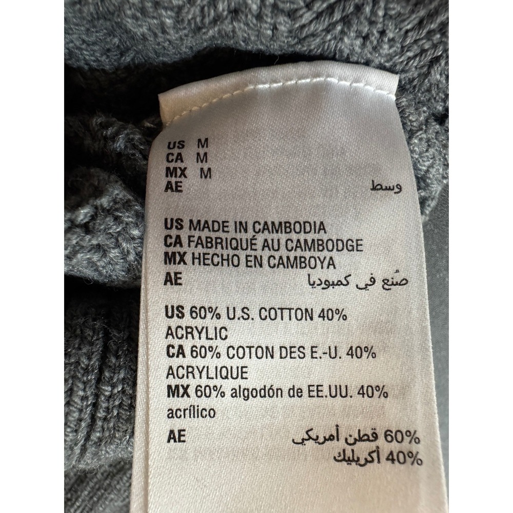 Style‎ & Co Sweater Womens Medium Gray Cowl Mock Neck Ribbed Side Slit Tunic - Picture 9 of 9